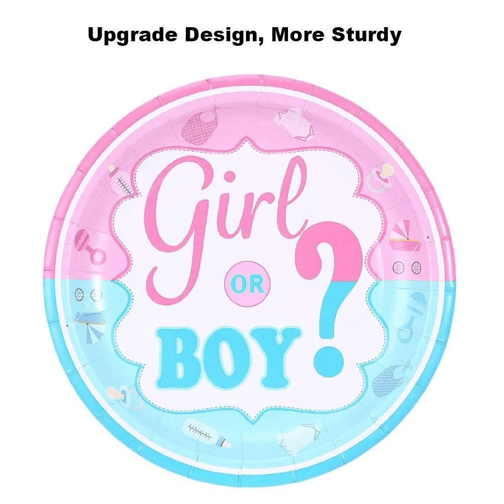 Gender Reveal Party Supply Plates