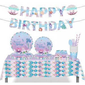Mermaid Tablecloth Party Supply Set