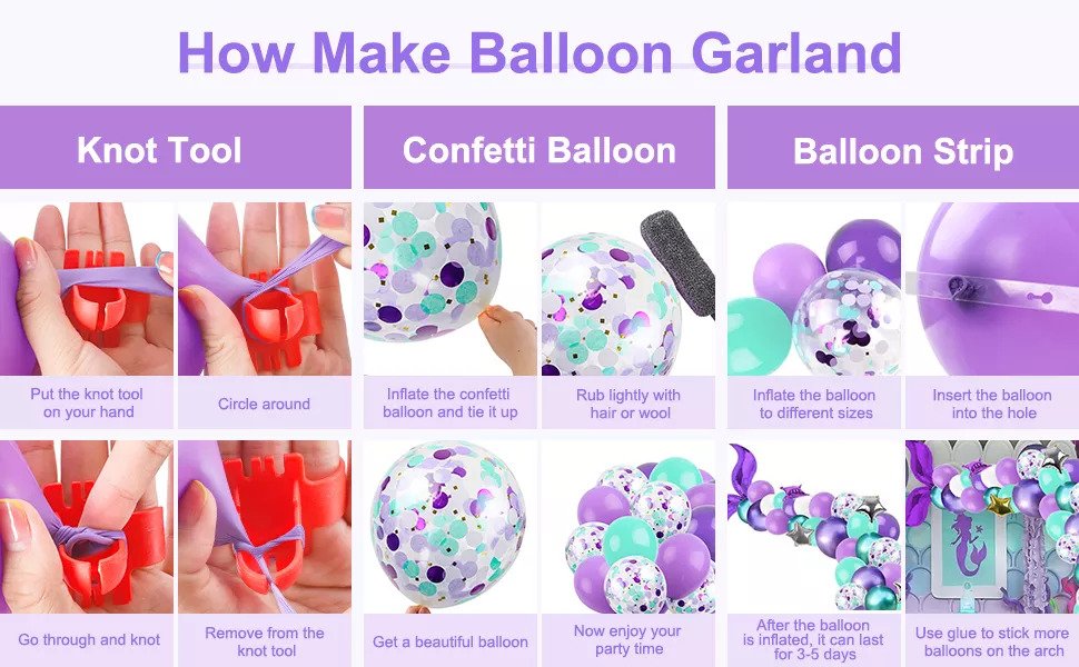 Mermaid Tail Balloon Arch overview